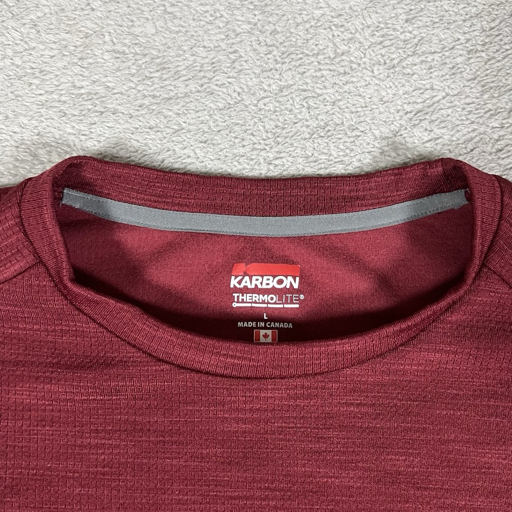 Karbon Shirt Womens Large Long Sleeve Base Layer Thermal Red Thermolite - Picture 4 of 12